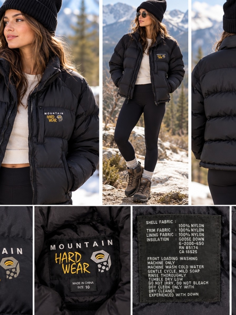 Mountain Hardwear Women's Black Down Puffer Jacket
